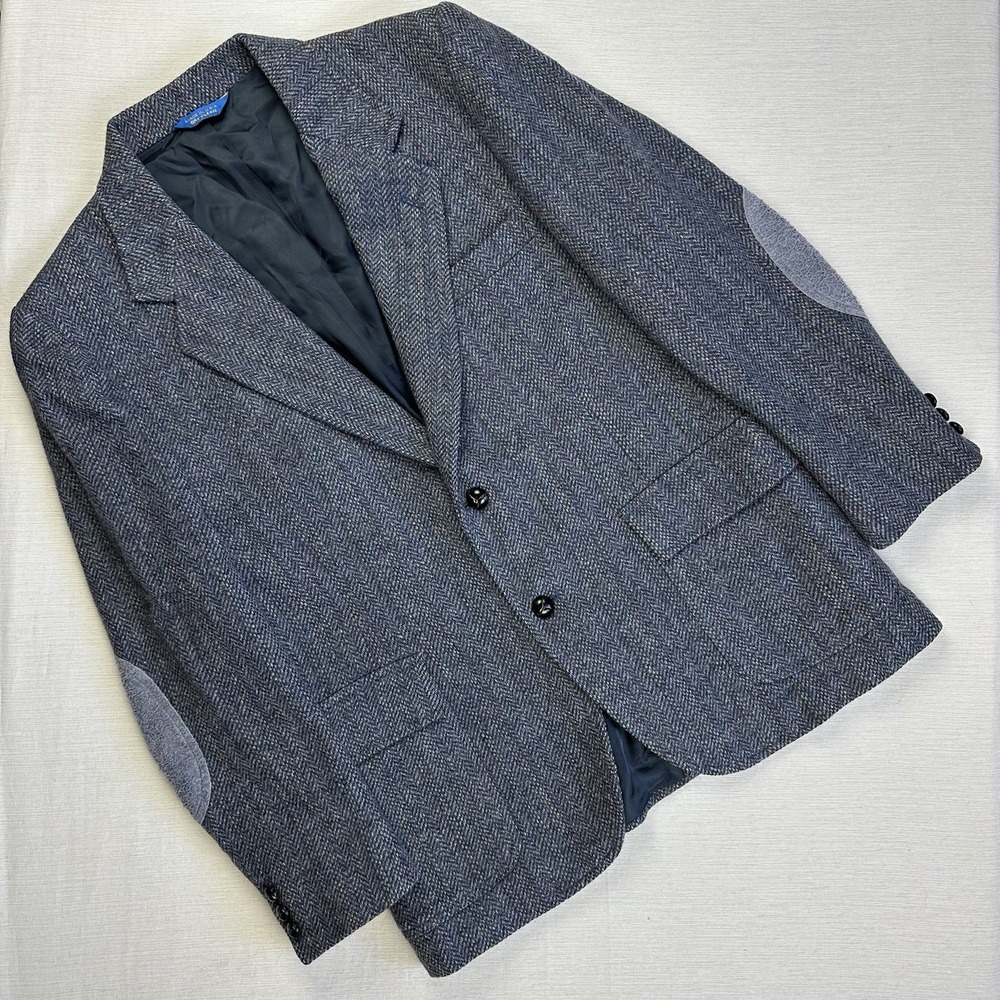 Vtg‎ Pendleton Blazer Men 40 Regular Tweed Wool Elbow Patch USA Rockabilly